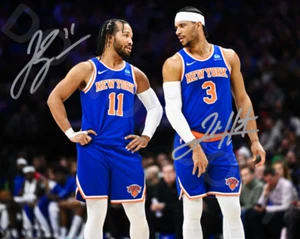 Foto autografiada de Jalen Brunson / Josh Hart 8x10 reimpresión Knicks firmada 2 - Imagen 1 de 2