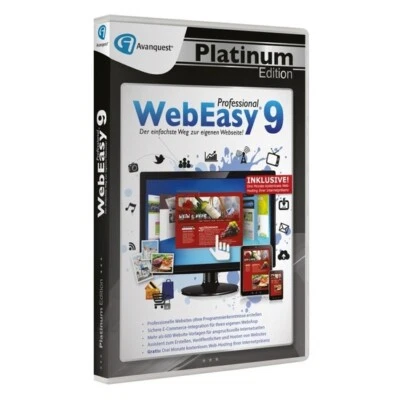 WebEasy 9 Professional Platinum Edition (Windows XP/Vista/7/8) DVD-Box (NEU/OVP) - Bild 1 von 4