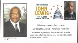 John Lewis- 2023 FDC - DCP- Color Cancel- McIntosh Cachets - Picture 1 of 1