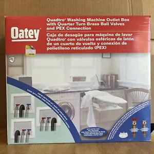 Caja de salida de lavadora Oatey Quadtro Push Connect blanca 1/4" giro. - Imagen 1 de 5