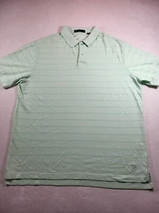 Cremieux Polo Shirt Mens XL Green Mint Striped golf rugby Classic Short Sleeve - Picture 1 of 9