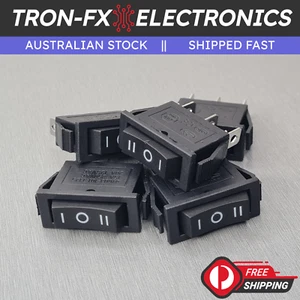 1/2/5PCS KCD3 SPDT Black ON-OFF-ON Rocker Switch 15A 250V 3 Position 3 Pin - Picture 1 of 16