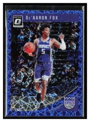 2018 Donruss Optic #51 De'Aaron Fox Blue Velocity Prizm - Image 1 of 2