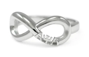 Alpha Psi Lambda co ed fraternity sterling silver infinity ring | Brand new!!** - Picture 1 of 3