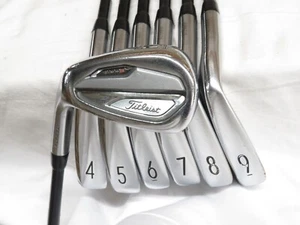 Used LH Titleist T100s Iron Set 4-PW Dynamic Gold Black S300 Stiff Flex Steel - Picture 1 of 9