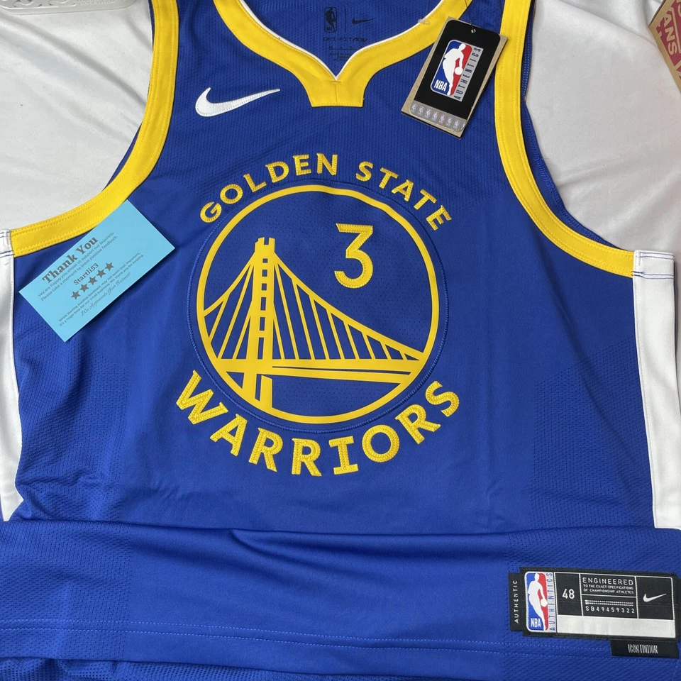 Nike Golden State Warriors Poole Authentic IR Icon Edition Jersey 48 Large L