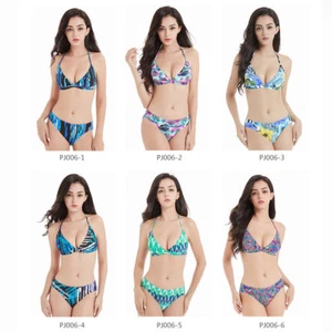 Halter Triangle Bikini Set Padded Push Up Swimwear Swimsuit Beachwear Bathing US - Picture 1 of 27