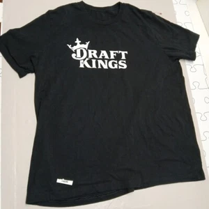 Draft Kings Crown Logo Member Men's Black  T-Shirt Graphic Tee Large 23"pit2pit - Picture 1 of 7