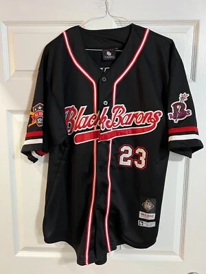 Camiseta Birmingham Black Barons Talla L Ligas Negras #23 Parches Bordados Foto 1 de 3
