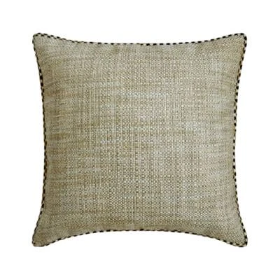 Beige Jute Lace & Moroccan Throw Pillow Cover - Jute Ready - Image 1 of 3