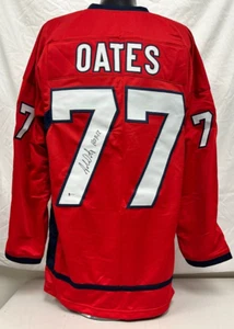 Adam Oates Signed Custom Red Jersey (XL) "HOF 12" Insc Beckett 129 - Picture 1 of 4