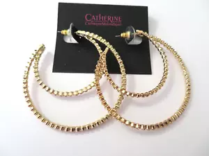 CATHERINE MALANDRINO GOLD DOUBLE CREOLEN - Bild 1 von 4