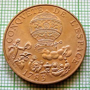 FRANCE 1983 10 FRANCS, 200th Anniv of Montgolfier Balloon - Space Conquest, UNC - Picture 1 of 6