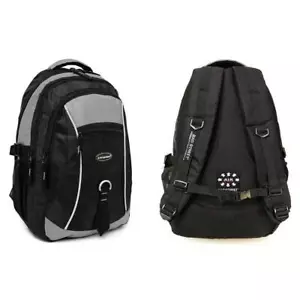 Rucksack Backpack Freizeit Reise Schulrucksack Sport Herren Damen Wandern Grau - Bild 1 von 3