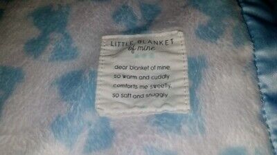 Carters Child Of Mine Minky Blue Puppy Dog Lovey Little Security Blanket Dot • 20€