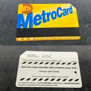 TARJETA DE METRO DE METRO DE LA CIUDAD DE NUEVA YORK MTA 2010 EXPIRADA ""NAVEGA POR EL TREN Y ESTO"" USADA - Imagen 1 de 1