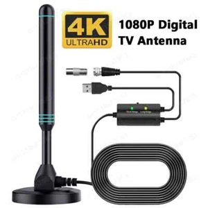 New 4K/1080P HD Digital TV Antenna with Signal Amplifier Antenna Magnetic Base - Picture 1 of 12