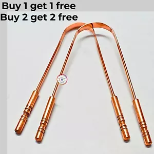 Heavy Copper Tongue Scraper | Tongue Cleaner | Copper Tongue Cleaner - Picture 1 of 8