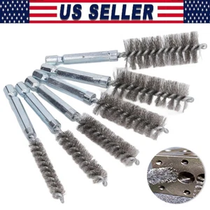 1/4in Hex Shank Stainless Steel Cleaning Wire Bore Brush 8-19mm for Power Drill - Picture 1 of 10