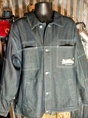 VTG SOUTHPOLE Denim Jacket Men's Large Hip Hop Embroidery RN 82628 HEAVY Weight - Image 1 of 4