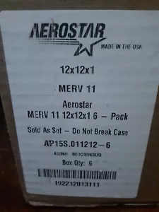 Aerostar 12x24x1 MERV 11 Furnace Air Filter, 6 Pack - Picture 1 of 1