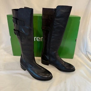 Remonte Women's Smooth Faux Leather Tall Boot Black 8 US/39 EU Lambswool Inner - Picture 1 of 21
