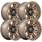 (Set of 4) Fuel D811 Syndicate 17x9 5x5" -12mm Bronze Wheels Rims 17" Inch
