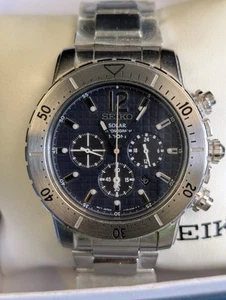 Seiko Ssc221p1 Men's Solar Chronograph - Picture 1 of 13