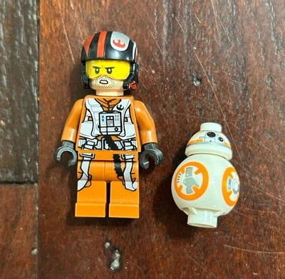 Lego Poe Dameron X-Wing Pilot & BB-8 Droid Star Wars Lot sw0658 - Image 1 of 2