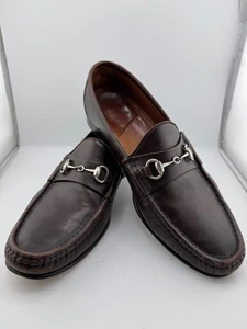 Allen Edmonds Verona II Herren Halbschuhe Schuhe Braun Leder Italienisch Bit Größe 9D - Bild 1 von 13