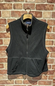 Chaleco Catalina Para Mujer Talla M Negro Sólido Polar Cremallera Completa Bolsillos Cuello - Imagen 1 de 5