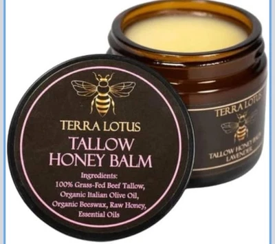 Terra Lotus Organic Beef Tallow with Raw Honey Unscented Moisturizing Balm - Image 1 of 4