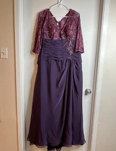 Montage by Mon Cheri langes Kleid Perlen Spitze Größe 16 Einzelhandel 499 $ - Bild 1 von 11