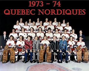 WHA 1973 - 74 Quebec Nordiques Teambild Color 8 x 10 Foto Bild - Bild 1 von 1