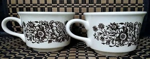 2er Set Vintage Royal China Jeannette Kaffeetasse Steinzeug Floral USA - Bild 1 von 9