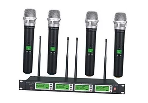GTD Audio 4x800 Adjustable Channels UHF Diversity Wireless Cordless Handheld  - Picture 1 of 7