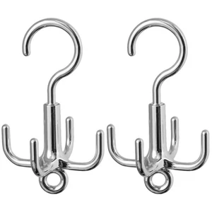  Juego de 2 Ganchos Giratorios para Prendas Multifuncionales Giratorios Percha de Almacenamiento - Imagen 1 de 12