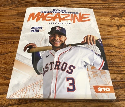 July 2025 Houston Astros Game Day Program Daikin Park Jeremy Pena All-Star NEW - Image 1 of 4