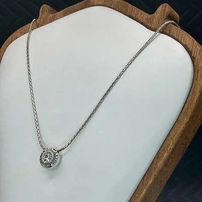 "Collar colgante de cristal reversible Brighton Fortino Petite plata 16-18""" Foto 1 de 4