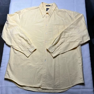 De Colección Gap Clásico Oxford Talla XL 2000 Y2K Amarillo Mantequilla Pequeño Defecto Algodón Preppy - Imagen 1 de 7
