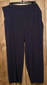 Neu mit Etikett Eileen Fisher 3X Tencel Jersey Hose weites Bein nachtblau - Bild 1 von 5