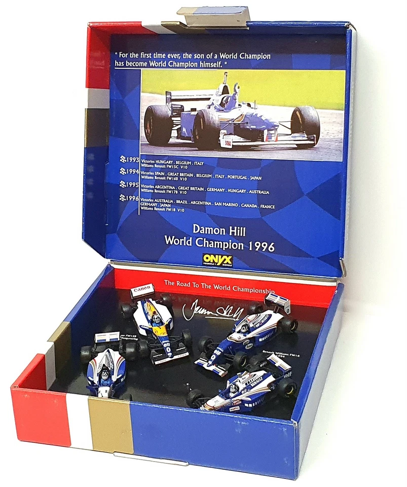 Onyx Escala 1/43 LE-8 - F1 Williams Juego de 4 Piezas - Damon Hill Campeón del Mundo 1996 Foto 1 de 4