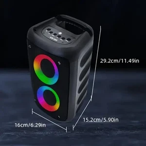 Bluetooth Boombox-Sprecher mit Subwoofer: Großes Outdoor-Stereosprecher mit RGB - Bild 1 von 5