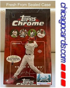 2008 Topps Chrome Baseball HOBBY Box 2 AUTO Look4 Joey Votto Rookie Refractors - Bild 1 von 10