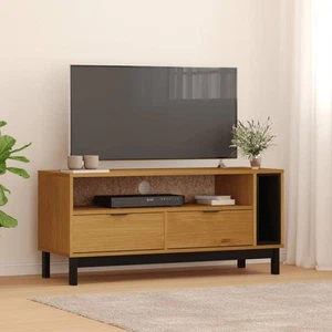 TV Cabinet Entertainment Unit TV Stand TV Console FLAM Solid Wood Pine vidaXL - Picture 1 of 8