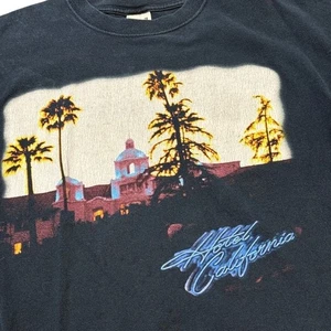 Vintage 2004 Eagles Tour Shirt Hotel California Band Tee Double Sided Black L - Picture 1 of 7