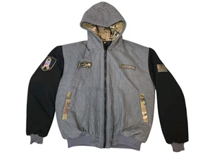 Chaqueta Seattle Seahawks Salute To Service L Grande Gris Negro Camuflaje Hinchada - Imagen 1 de 15