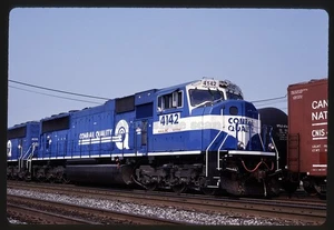 Slide originale - CR Conrail 4142 SD80MAC Buffalo NY 9-19-98 - Foto 1 di 1
