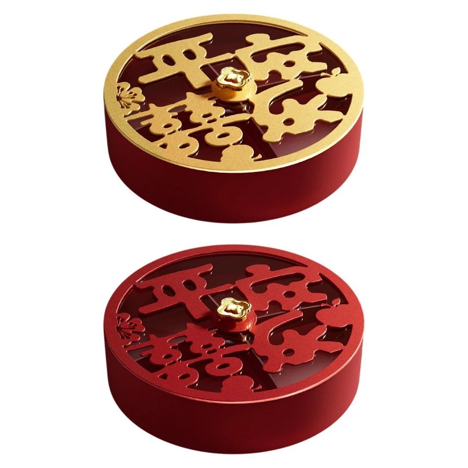 Divided Serving Tray with Lid Snack Platter Plate Dish Dessert with Compartments - Image 1 of 1