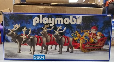 PLAYMOBIL 3604 TRINEO DE PAPÁ NOEL CON RENOS, AÑO 2000, NUEVO, CERRADO - Imagen 1 de 4